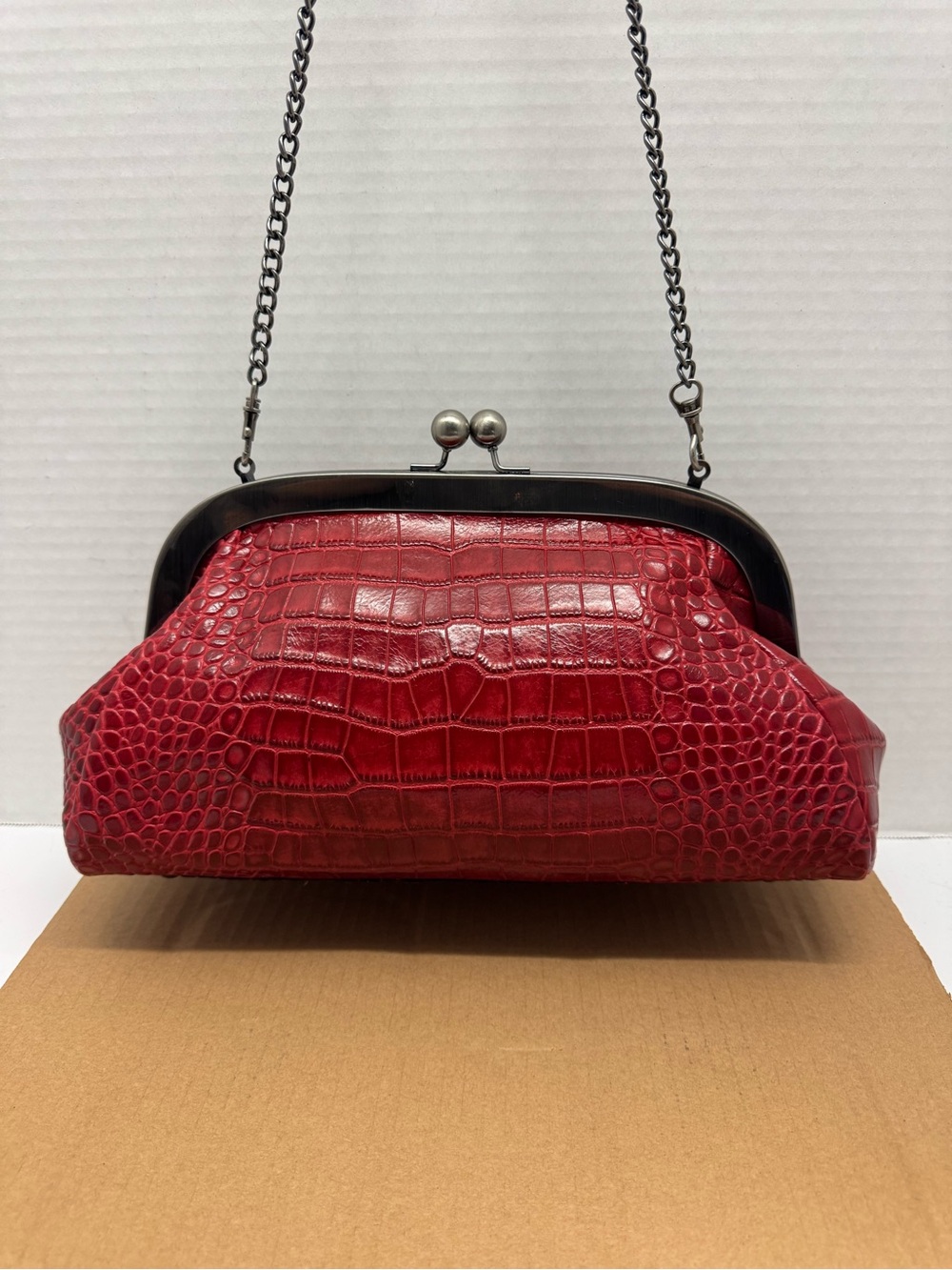Patricia Nash Mia Frame Leather Satchel / Clutch